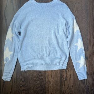 Brandy Melville Light Blue Star Sweater